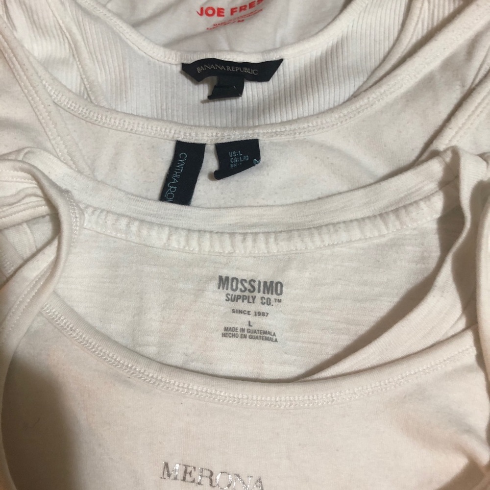 Lot of 5 white shirts